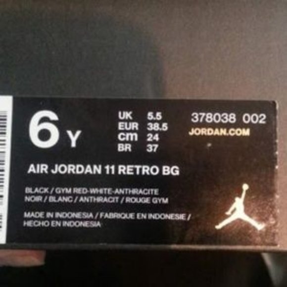 Jordan 11 Retro BG "72-10's" BLACK ANTHRACITE Athletic Shoes size 6Y NEW IN BOX! - Picture 7 of 9